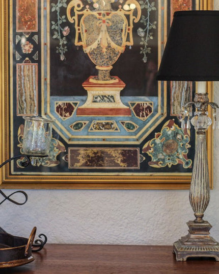 Black Shantung Silk Empire Lamp Shade