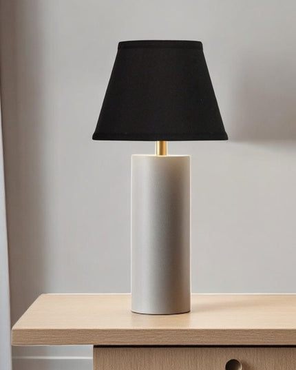 Black Shantung Silk Empire Lamp Shade