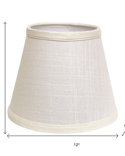 White Linen Empire Lamp Shade