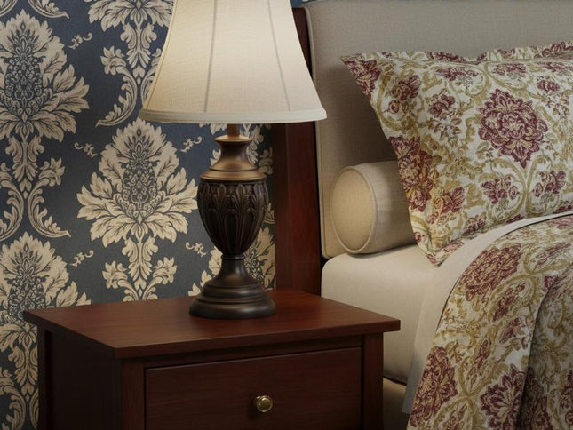 White Linen Empire Lamp Shade