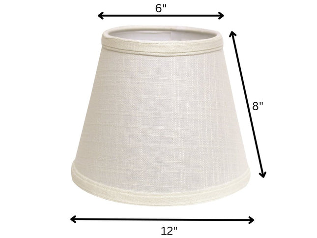 White Linen Empire Lamp Shade