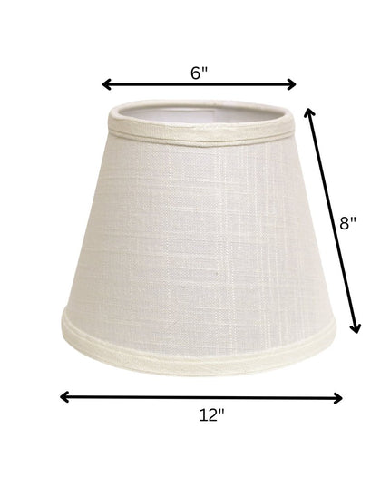 White Linen Empire Lamp Shade