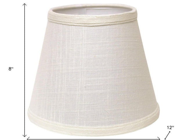 White Linen Empire Lamp Shade