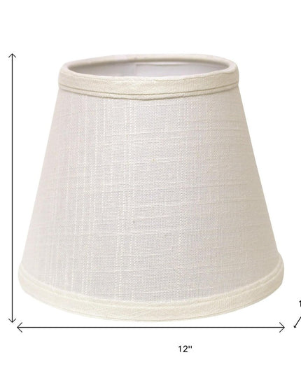 White Linen Empire Lamp Shade