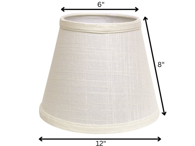 White Linen Empire Lamp Shade
