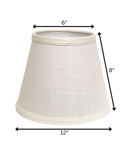 White Linen Empire Lamp Shade