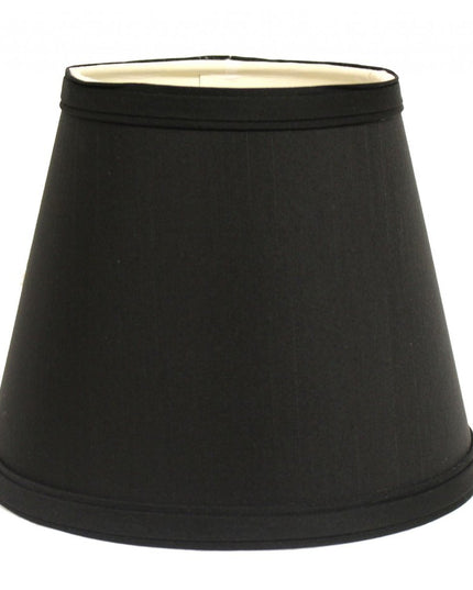 Black Shantung Silk Empire Lamp Shade