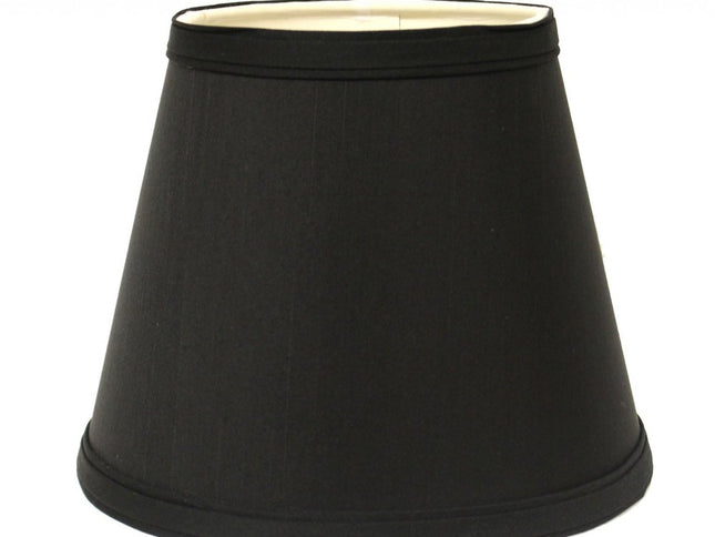 Black Shantung Silk Empire Lamp Shade