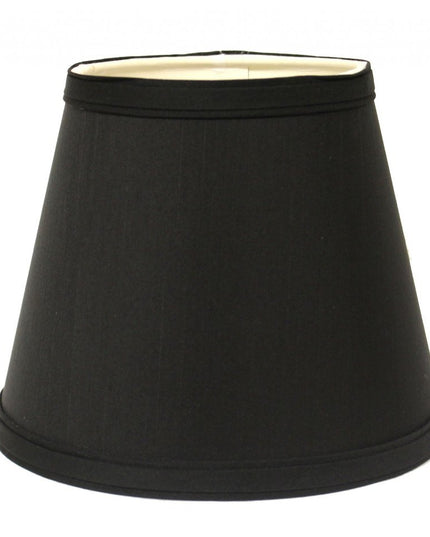 Black Shantung Silk Empire Lamp Shade