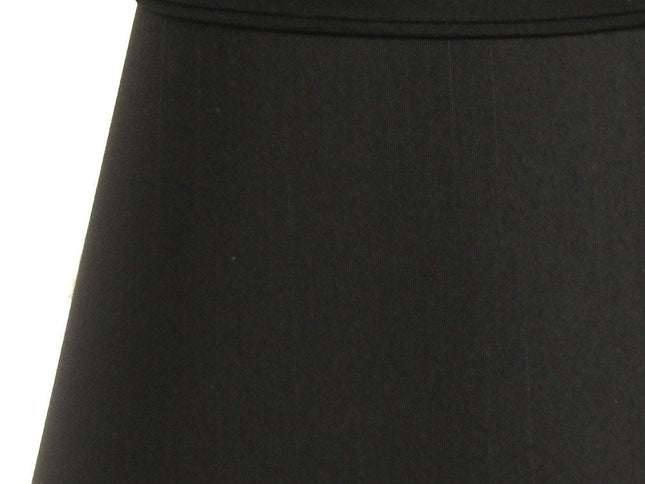 Black Shantung Silk Empire Lamp Shade