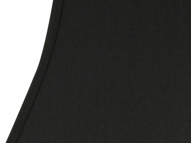 Black Shantung Silk Print Square Lamp Shade