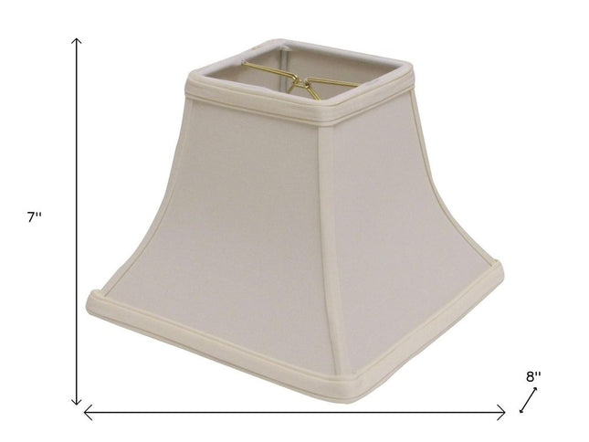 Ivory No Slub Innsbruck Square Lamp Shade