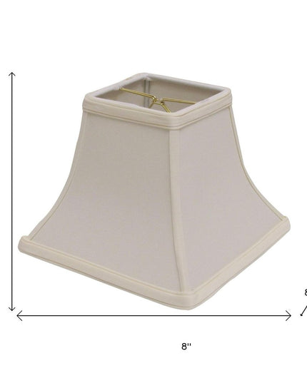 Ivory No Slub Innsbruck Square Lamp Shade