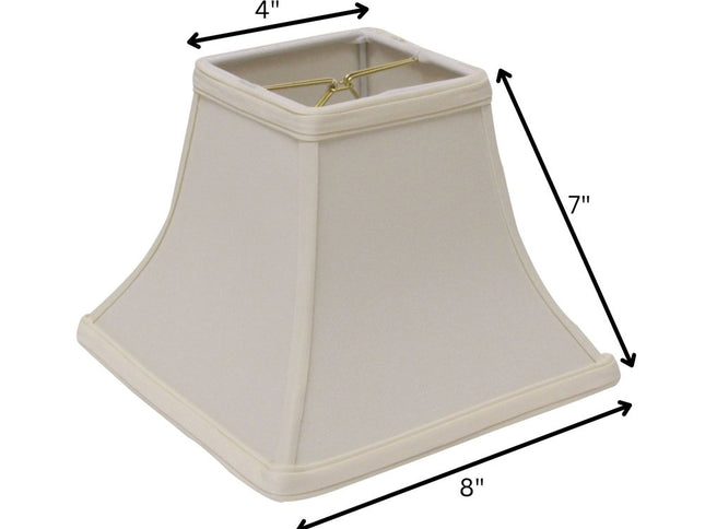 Ivory No Slub Innsbruck Square Lamp Shade