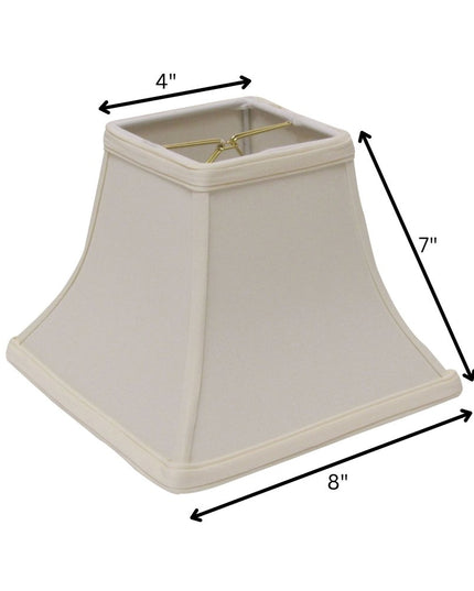 Ivory No Slub Innsbruck Square Lamp Shade