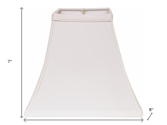 White No Slub Innsbruck Square Lamp Shade