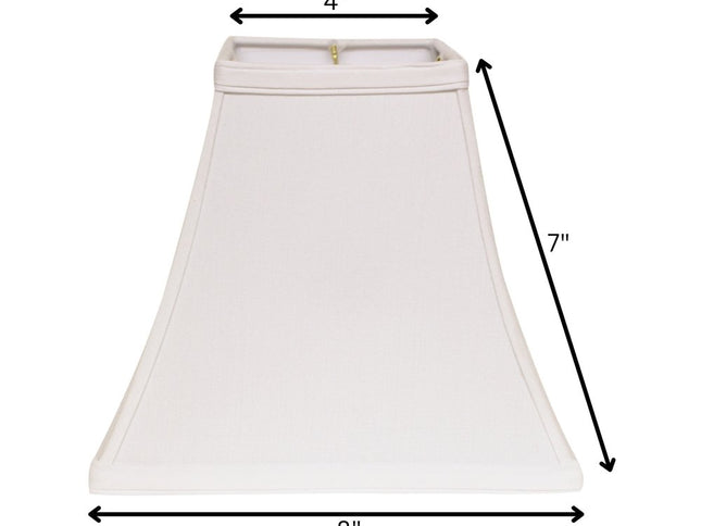 White No Slub Innsbruck Square Lamp Shade