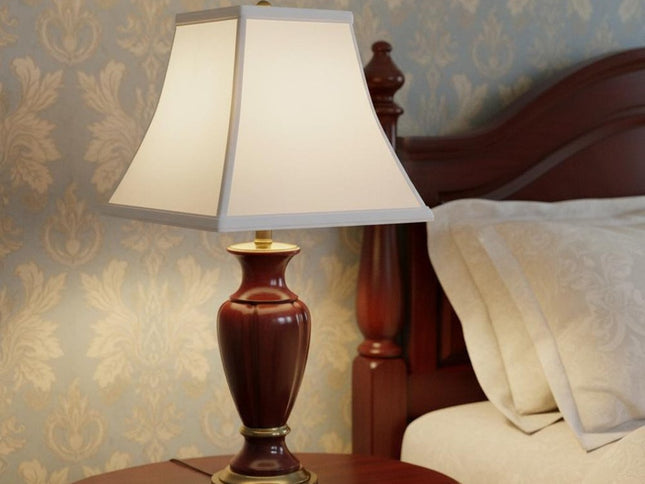 White No Slub Innsbruck Square Lamp Shade