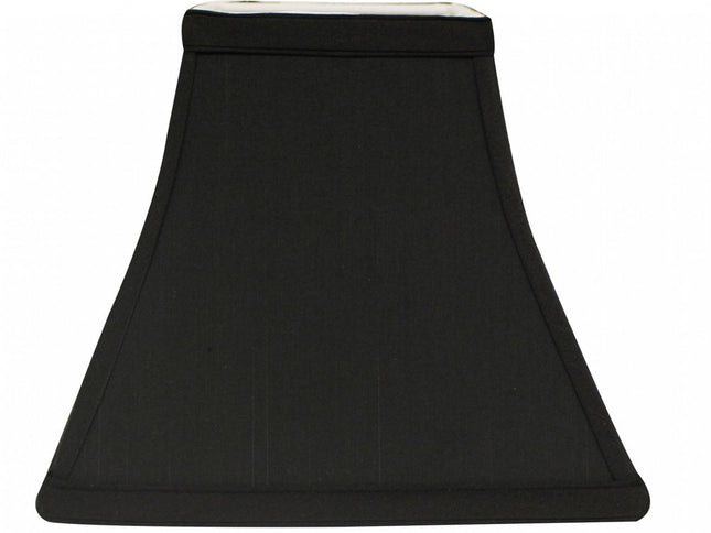 Black Shantung Silk Square Lamp Shade