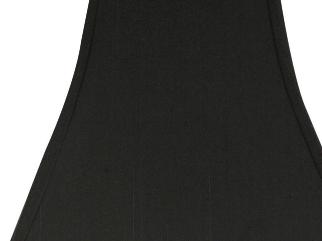 Black Shantung Silk Square Lamp Shade