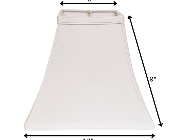 White No Slub Innsbruck Square Lamp Shade