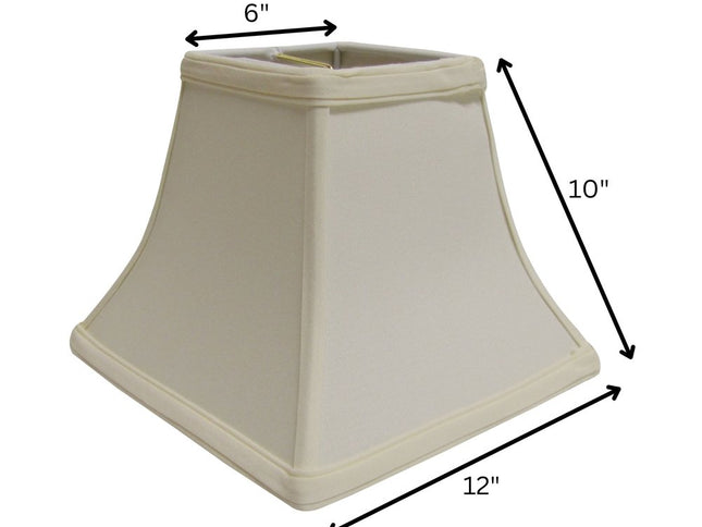 Ivory No Slub Innsbruck Square Lamp Shade