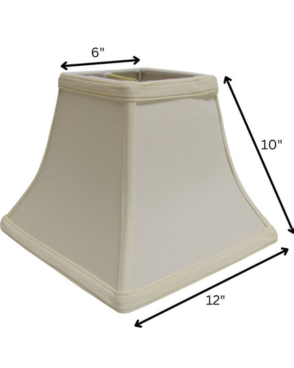 Ivory No Slub Innsbruck Square Lamp Shade