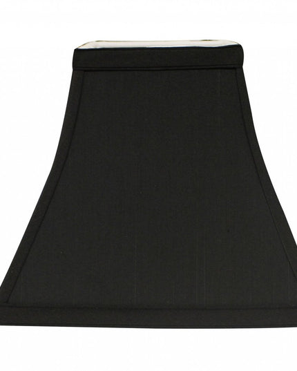 Black And White Shantung Silk Square Lamp Shade