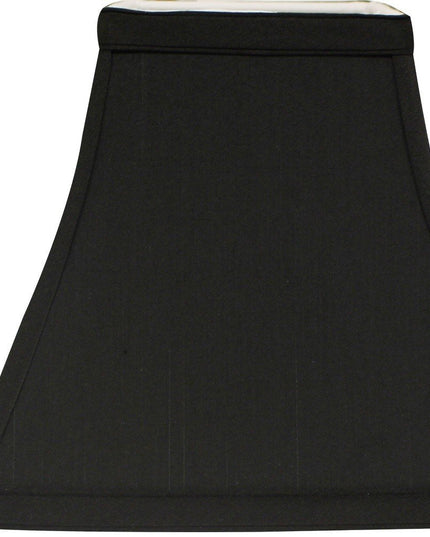 Black And White Shantung Silk Square Lamp Shade