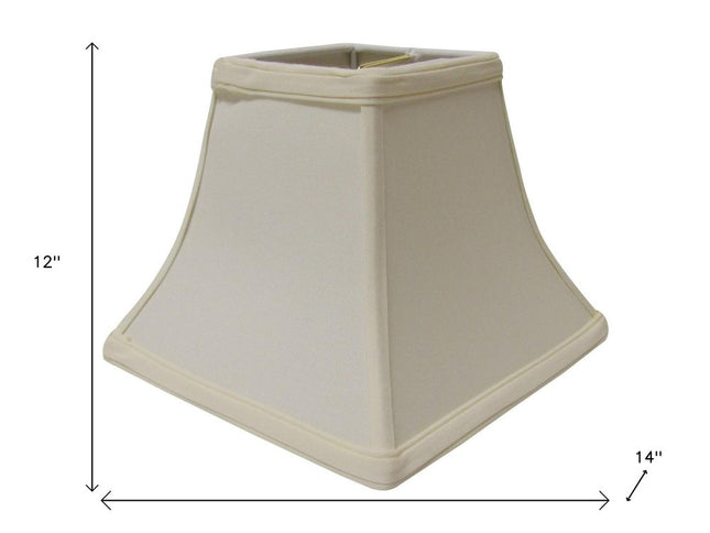 Ivory No Slub Innsbruck Square Lamp Shade