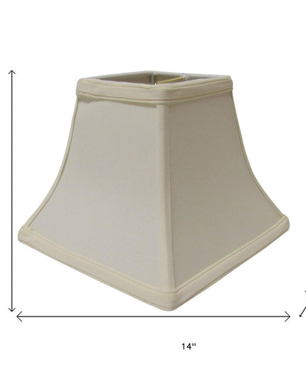 Ivory No Slub Innsbruck Square Lamp Shade
