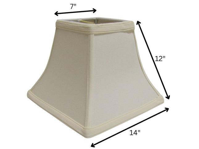 Ivory No Slub Innsbruck Square Lamp Shade