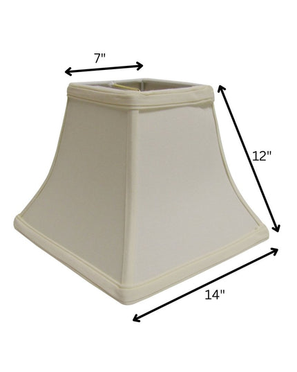 Ivory No Slub Innsbruck Square Lamp Shade