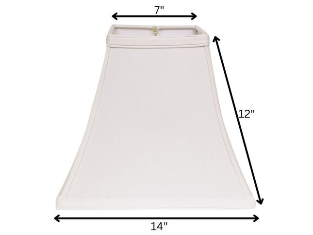 White No Slub Innsbruck Square Lamp Shade
