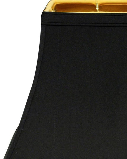 Black Shantung Silk Square Lamp Shade