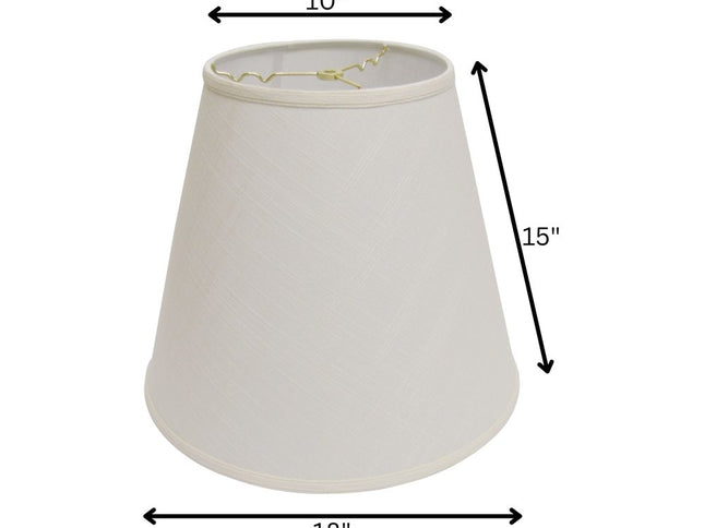 White Linen Empire Lamp Shade