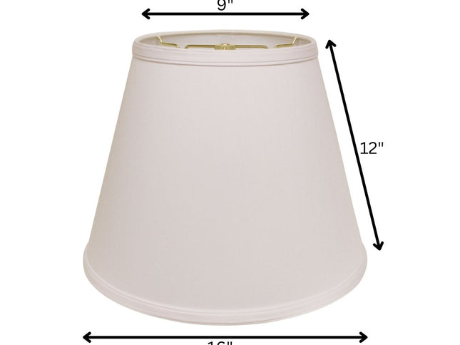 16" White Empire Deep Slanted No Slub Lampshade