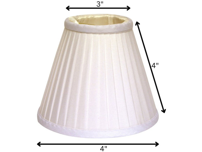 White Silk Empire Lamp Shade
