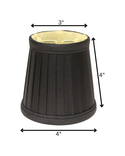 Black Silk Empire Lamp Shade
