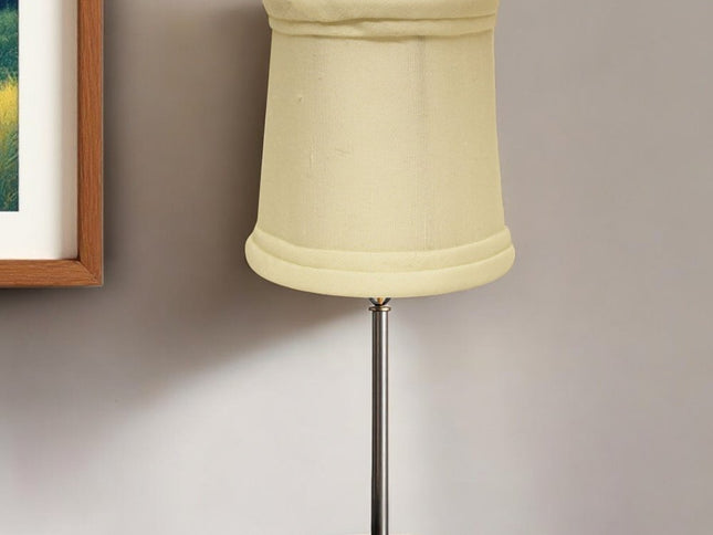 Ivory Tissue Shantung Drum Lamp Shade