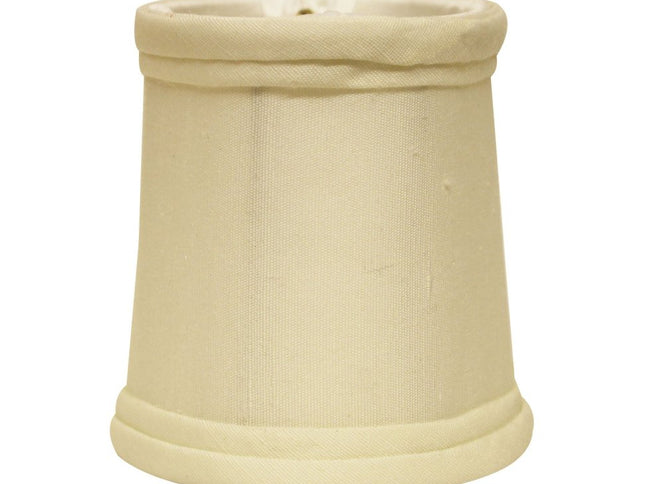 Ivory Tissue Shantung Drum Lamp Shade