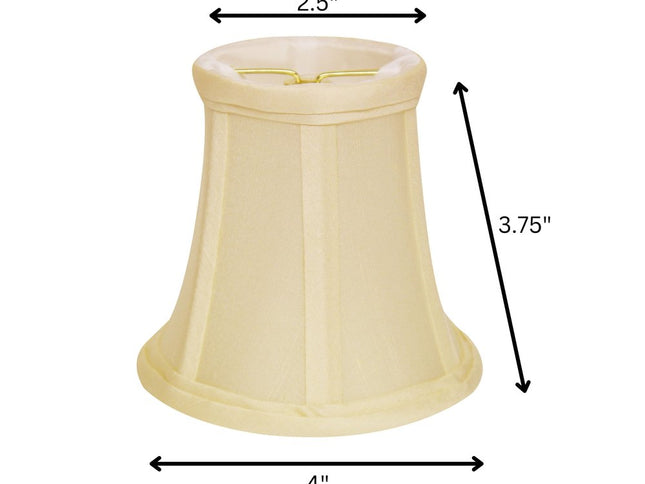 Ivory Dupioni Silk Bell Lamp Shade