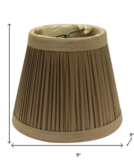 Ash Gray Taffeta Pleated Empire Lamp Shade