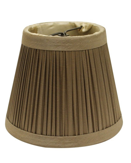 Ash Gray Taffeta Pleated Empire Lamp Shade