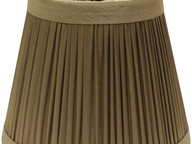 Ash Gray Taffeta Pleated Empire Lamp Shade