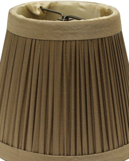 Ash Gray Taffeta Pleated Empire Lamp Shade