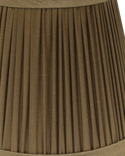 Ash Gray Taffeta Pleated Empire Lamp Shade