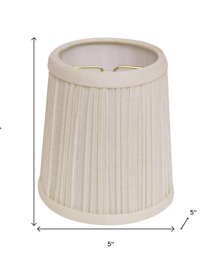 White Broadcloth Empire Lamp Shade