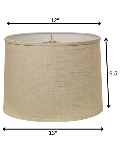 Light Yellow Linen Drum Lamp Shade