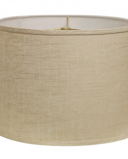 Light Yellow Linen Drum Lamp Shade